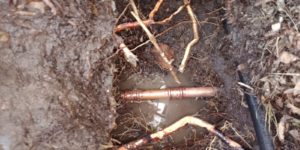 Burst water pipe repair